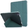 For iPad Pro 12.9 (2020/2018) Multi-folding Horizontal Flip PU Leather + Shockproof TPU Case with Holder & Pen Slot(Deep Green)