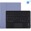 TG-102BC Detachable Bluetooth Black Keyboard + Microfiber Leather Protective Case for iPad 10.2 inch / iPad Air (2019), with Touch Pad & Pen Slot & Holder (Purple)