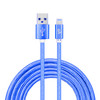 YF-MX04 3m 2.4A MFI Certificated 8 Pin to USB Nylon Weave Style Data Sync Charging Cable For iPhone 11 Pro Max / iPhone 11 Pro / iPhone 11 / iPhone XR / iPhone XS MAX / iPhone X & XS / iPhone 8 & 8 Plus / iPhone 7 & 7 Plus (Blue)