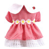 Dog Clothes Cat Small Dog Pet Flower Skirt, Size: S(Ladybird Red Grid)