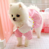 Dog Clothes Cat Small Dog Pet Flower Skirt, Size: S(Ladybird Pink Grid)