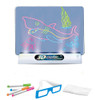 3D Fluorescent Drawing Board Magic Luminous Three-Dimensional Writing Board Graffiti Board Lighting Puzzle Children Drawing Board,Style: Medium  Drawing Board (Space Version)