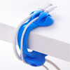 3 PCS Desktop Plug Wire Finishing Fixing Clip Winder Clip Cable Organizer(Blue)