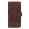 For Alcatel 3X Crocodile Texture Horizontal Flip Leather Case with Holder & Wallet & Card Slots & Photo Frame(Brown)