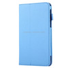 For Galaxy Tab A 7.0 / T280 Litchi Texture Magnetic Horizontal Flip Leather Case with Holder(Blue)