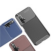 For Huawei Nova 5T Carbon Fiber Texture Shockproof TPU Case for(Blue)