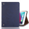 Retro Book Style Horizontal Flip PU Leather Case for iPad Pro 12.9 inch (2018), with Holder & Card Slots & Wallet (Navy Blue)