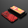 For OPPO Realme C15 Punk Armor 2 in 1 PC + TPU Shockproof Case with Invisible Holder(Red)
