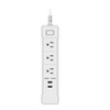 C198A 2 USB Ports + 3 US Sockets WiFi Smart Power Plug Socket, Compatible with Alexa and Google Home, AC 110V-240V, US Plug(White)