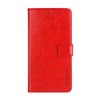 For Meizu M10 idewei Crazy Horse Texture Horizontal Flip Leather Case with Holder & Card Slots & Wallet(Red)