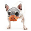 Bulldog Mouth Cover Flat Face Dog Anti-Eat Anti-Bite Drinkable Water Mouth Cover S(Grey Orange)