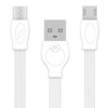 WK WDC-023m 2.4A Micro USB Fast Charging Data Cable, Length: 2m(White)