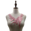 Lace Flower Embroidered Collar Fake Collar Clothing Accessories, Size: 31 x 30cm, Color:Purple Pink