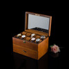 Wooden Double-Layer Watch Storage Box With Lock Jewelry Collection Display Box, Specification: 20 Epitope With Glass Sunroof