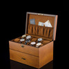 Wooden Double-Layer Watch Storage Box With Lock Jewelry Collection Display Box, Specification: 20 Epitope