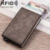Magnetic RFID Bag Multifunctional Aluminum Automatic Pop-up Credit Card Package(Coffee)