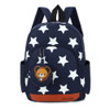 Nylon Stars Printing Kindergarten Children Backpack Schoolbag(Dark Blue)