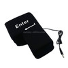 Big Enter Button USB Computer Desktop Pillow Creative Vent Enter Key Hand Pillow(Black)