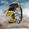 6 PCS Car Snow Tire Anti-skid Chains Winter Car Snow Tire Chains Wheel Chains Anti-skid Belt Thickened Anti-slip Chains with Effortless Wheel