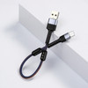 JOYROOM S-M372 Micro USB to USB Portable Aluminum Alloy Magnetic Braided Data Cable, 3.4A, Length: 15cm(Black)