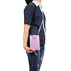 Braided Packing Simple High-end Mobile Phone Bag with Lanyard, Suitable for 6.7 inch Smartphones(Light Purple)