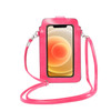 Crazy Horse Textured Riser Touch Screen Phone Case Universal Diagonal Carrying  Leather Case Suitable for 5.5-6.9 inch Smartphones(Pink)