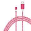 2 in 1 USB to 8 Pin + Micro USB Magnetic Suction Colorful Streamer Mobile Phone Charging Cable, Length: 1m(Red Light)