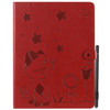 For iPad Pro 12.9 (2020) & (2018) Cat Bee Embossing Pattern Horizontal Flip Leather Case with Holder & Card Slots & Wallet & Pen Slot(Red)