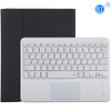 TG-102BC Detachable Bluetooth White Keyboard + Microfiber Leather Protective Case for iPad 10.2 inch / iPad Air (2019), with Touch Pad & Pen Slot & Holder(Black)
