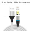 2 in 1 3A USB to 8 Pin + Micro USB Fast Charging + 480Mbps Data Transmission Mobile Phone Magnetic Suction Fast Charging Data Cable, Cable Length: 1m((Silver)