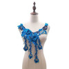 Lace Embroidery Collar Flower Three-dimensional Jollow Color Collar DIY Clothing Lace Accessories(Blue)