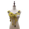 Lace Embroidery Collar Flower Three-dimensional Jollow Color Collar DIY Clothing Lace Accessories(Yellow)