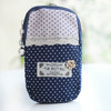 Polka Dot Small Flower Cloth Sports Running Double Arm Bag, Color:Small Navy Blue