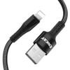 ENKAY ENK-CB202 Nylon Weaving USB to 8 Pin Data Transfer Charging Cable(Black)