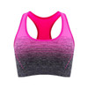 High Stretch Breathable Fitness Women Padded Sports Bra, Size:L(Rose Red)