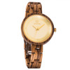 MUJUZE MU-1003 Ladies Wooden Watch Round Large Dial Watch(Zebra Wood)