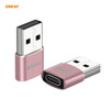 ENKAY ENK-AT105 USB Male to USB-C / Type-C Female Aluminium Alloy Adapter Converter, Support Quick Charging & Data Transmission(Rose Gold)