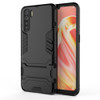 For OPPO A91 PC + TPU Shockproof Protective Case with Holder(Black)