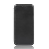 For BlackBerry KEY2 Carbon Fiber Texture Magnetic Horizontal Flip TPU + PC + PU Leather Case with Card Slot(Black)