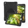 For Galaxy  Tab A 10.5 T590/T595 360 Degree Rotation PC + Silicone Protective Case with Holder & Hand-strap(Black)