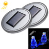 Car Auto Universal Acrylic Solar USB Charger Water Cup Groove LED Ambient Light(Blue Light)