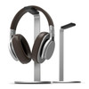 Aluminum Alloy Headphone Holder H-Stand Headphone Display Stand Headphone Storage Rack(Silver)