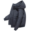 Men Short Padded Jacket White Duck Down Down Jacket (Color:Gray Size:XL)