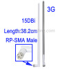 3G Wireless 15DBi RP-SMA Male Antenna(White)