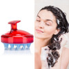 Silicone Head Scalp Massage Brush Hair Washing Scalp Cleanse Comb (Red)