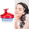 Silicone Head Scalp Massage Brush Hair Washing Scalp Cleanse Comb (Red)
