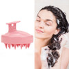 Silicone Head Scalp Massage Brush Hair Washing Scalp Cleanse Comb (Pink)