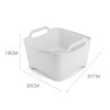 2 PCS Multifunctional Mobile Sink Kitchen Plastic Vegetable Washing Basket Fruit And Vegetable Storage Drain Basket(White)