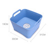 2 PCS Multifunctional Mobile Sink Kitchen Plastic Vegetable Washing Basket Fruit And Vegetable Storage Drain Basket(Blue)