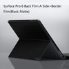 Notebook Shell Protection Sticker For Microsoft Surface Pro 6 (Back A+Border Black Matte)